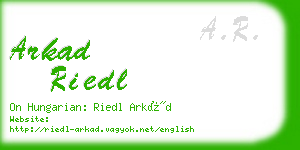 arkad riedl business card